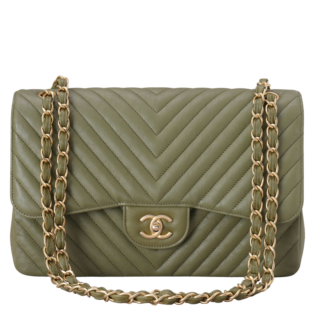 CHANEL(USED)샤넬 쉐브론 클래식 점보 플랩백