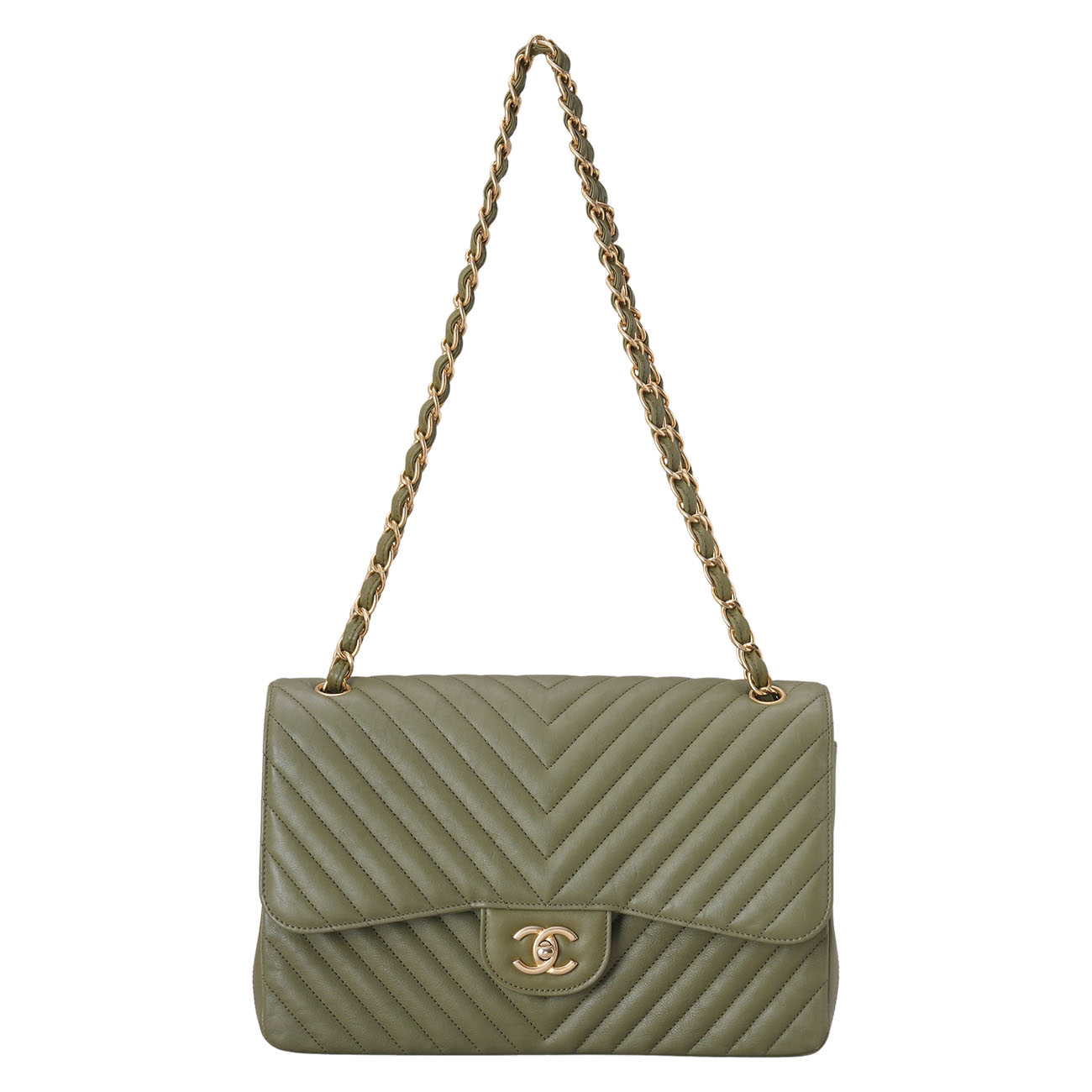 CHANEL(USED)샤넬 쉐브론 클래식 점보 플랩백