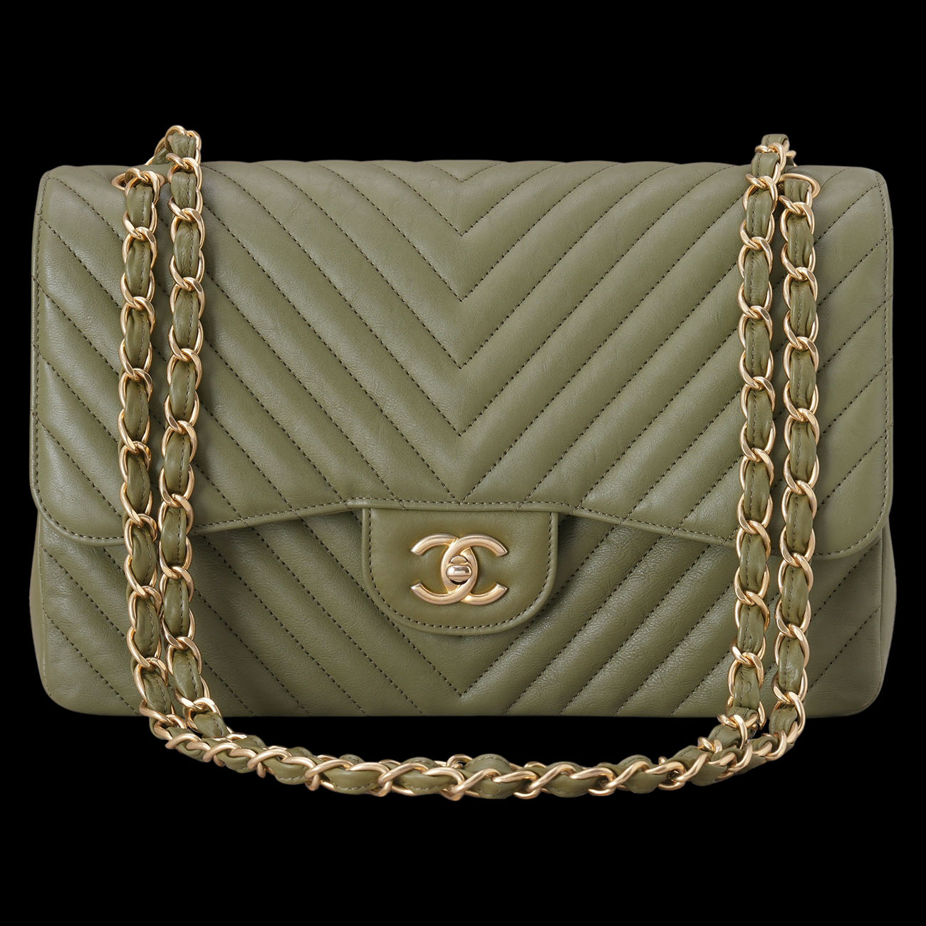 CHANEL(USED)샤넬 쉐브론 클래식 점보 플랩백