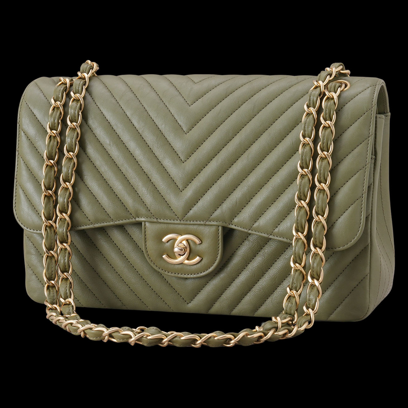 CHANEL(USED)샤넬 쉐브론 클래식 점보 플랩백