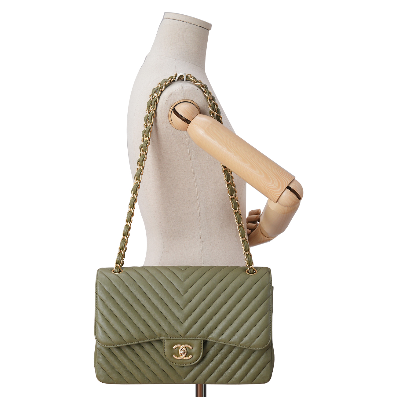 CHANEL(USED)샤넬 쉐브론 클래식 점보 플랩백