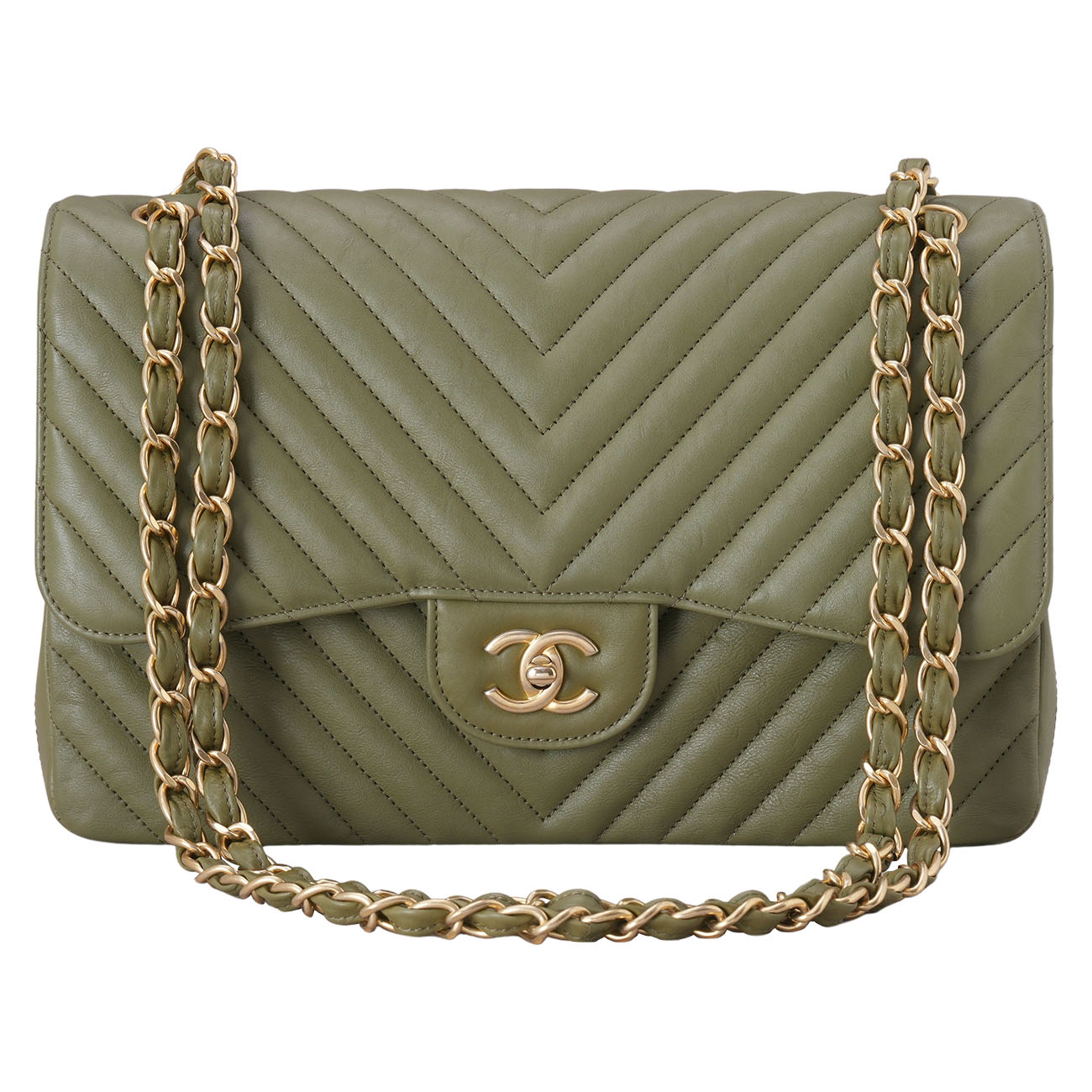 CHANEL(USED)샤넬 쉐브론 클래식 점보 플랩백