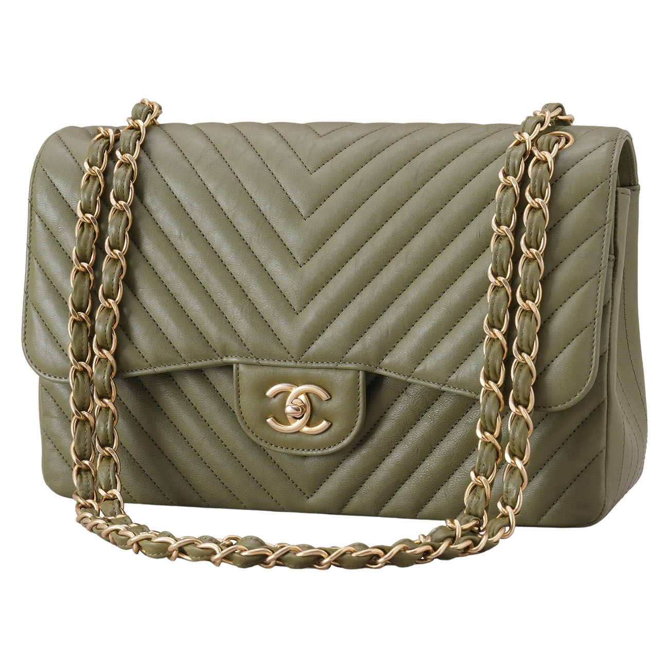 CHANEL(USED)샤넬 쉐브론 클래식 점보 플랩백