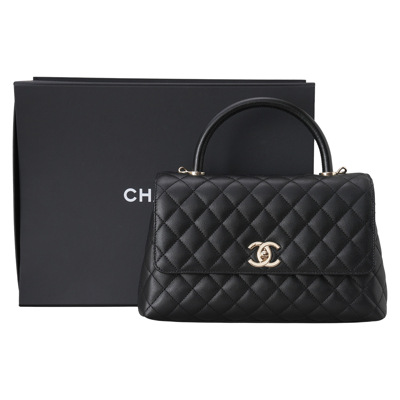 CHANEL(USED)샤넬 캐비어 코코핸들 미듐