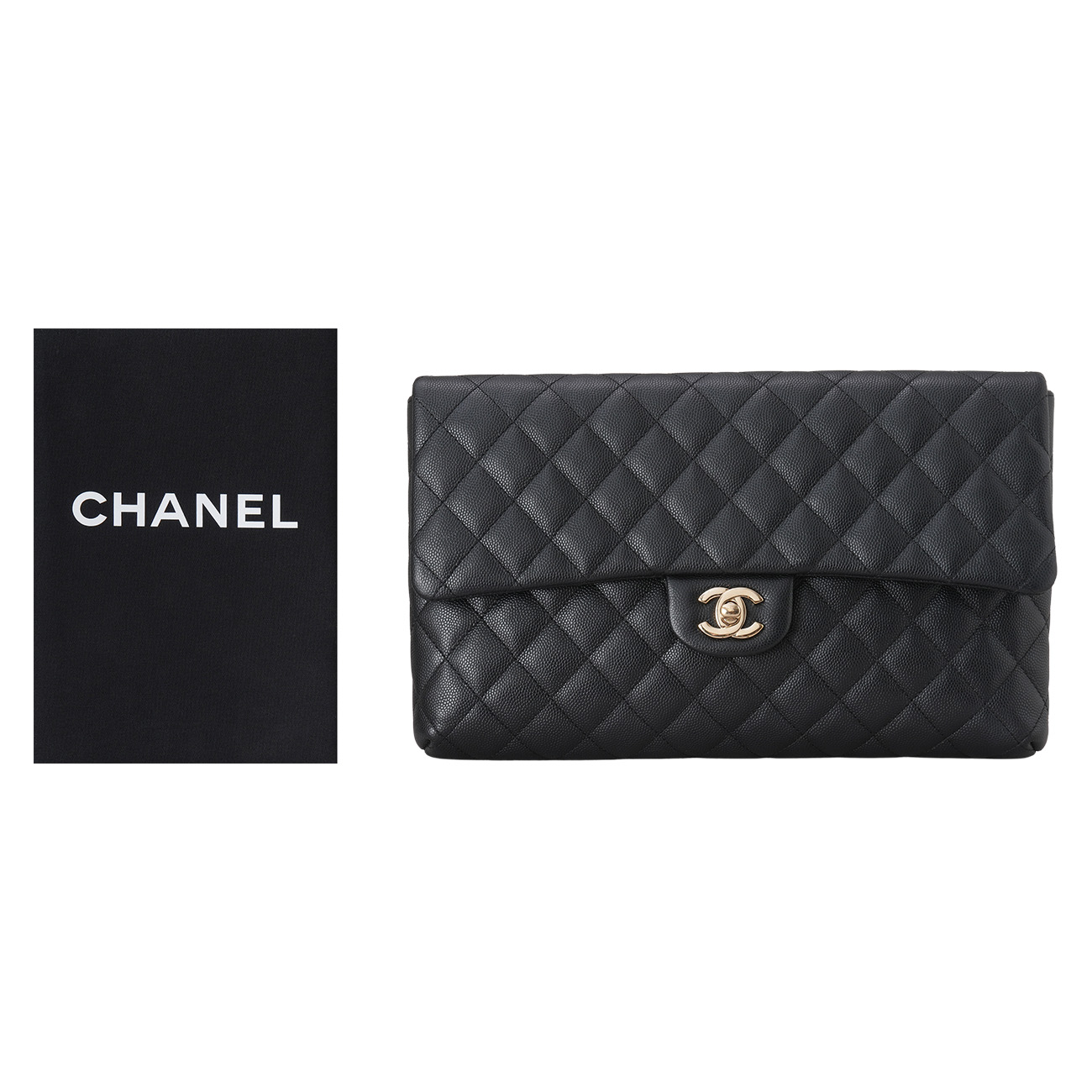 CHANEL(USED)샤넬 캐비어 플랩 클러치