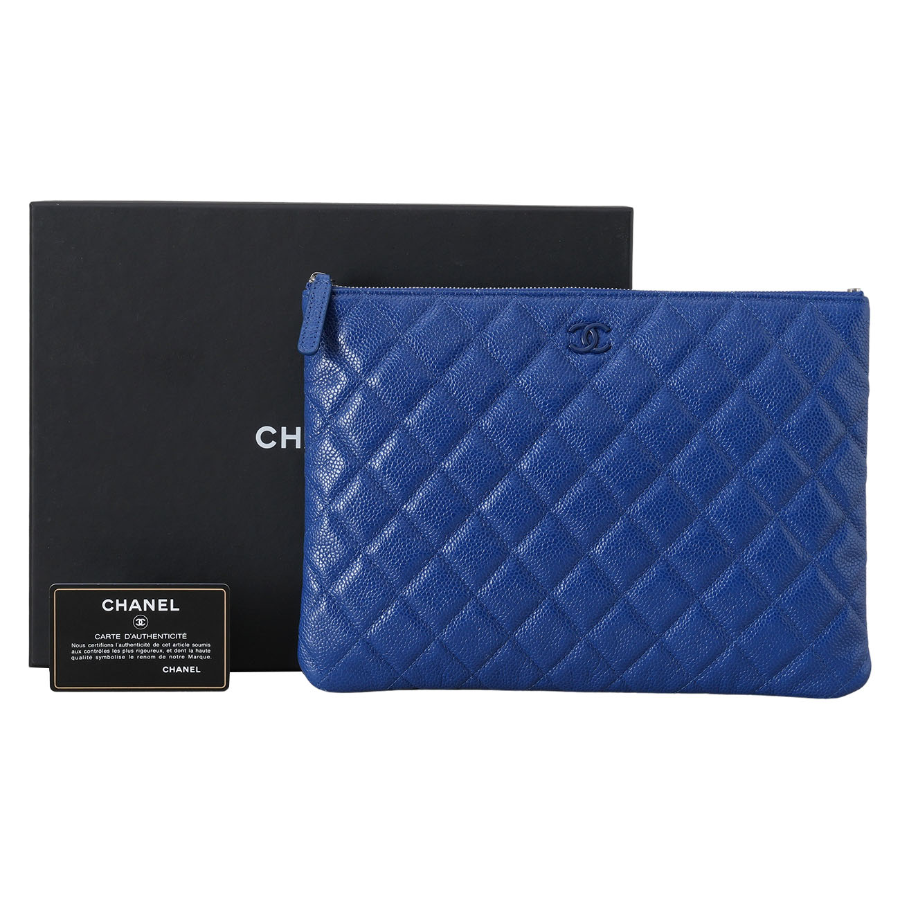 CHANEL(USED)샤넬 캐비어 클러치 뉴미듐