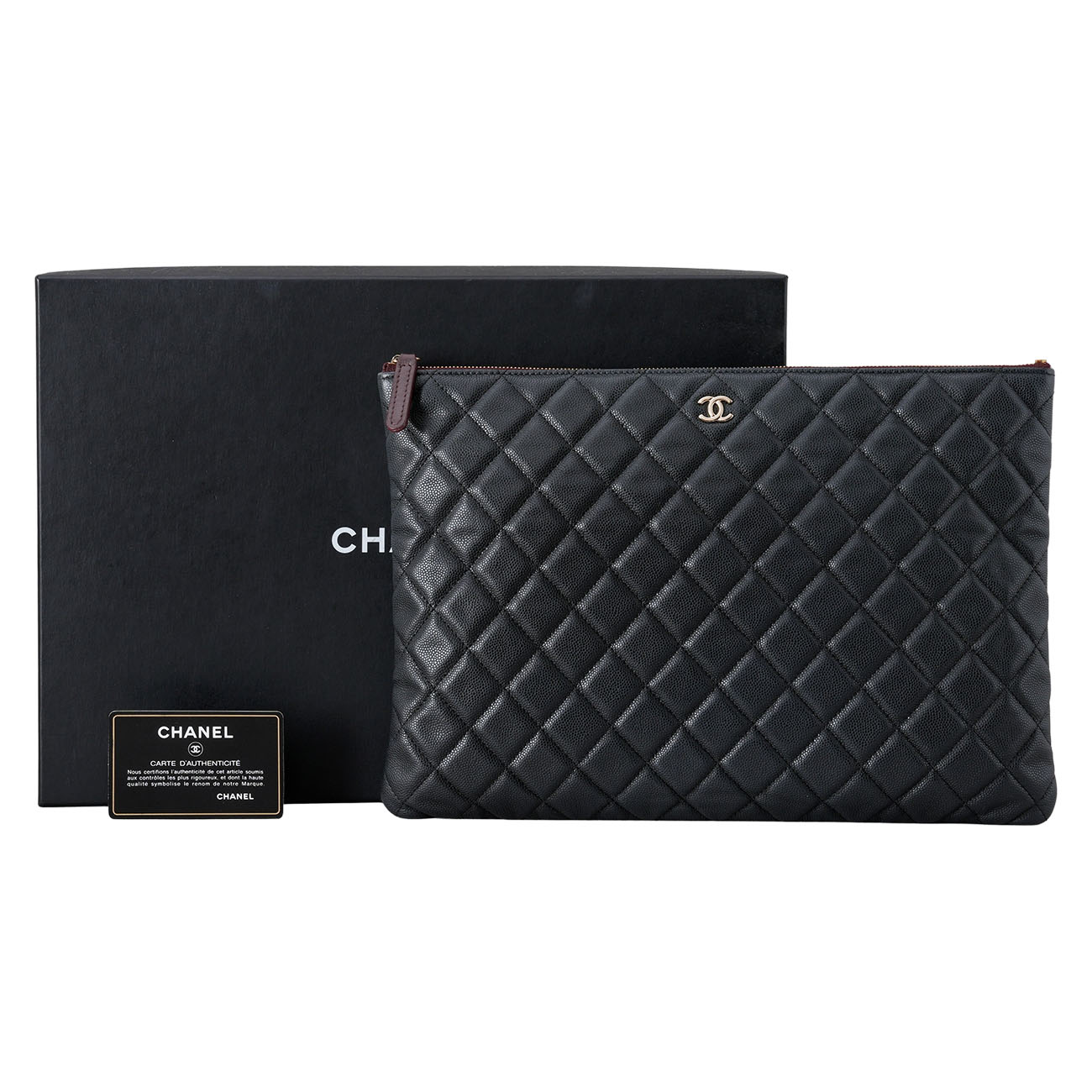 CHANEL(USED)샤넬 캐비어 클래식 클러치 라지