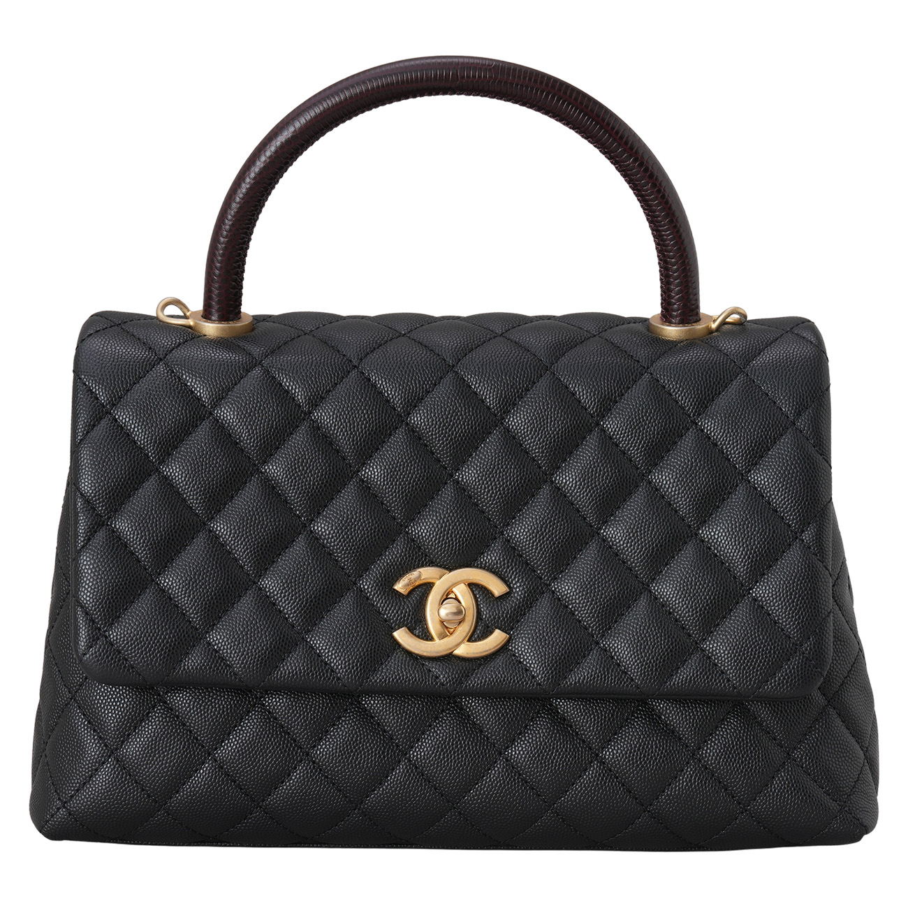 CHANEL(USED)샤넬 캐비어 코코핸들 28 리자드 핸들