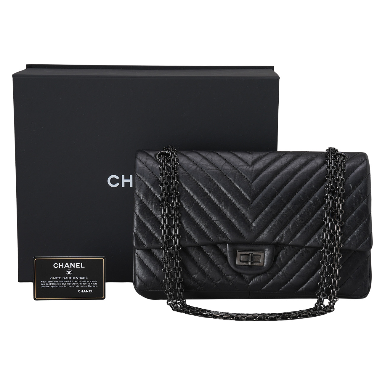 CHANEL(USED)샤넬 쉐브론 2.55 빈티지 28 플랩백