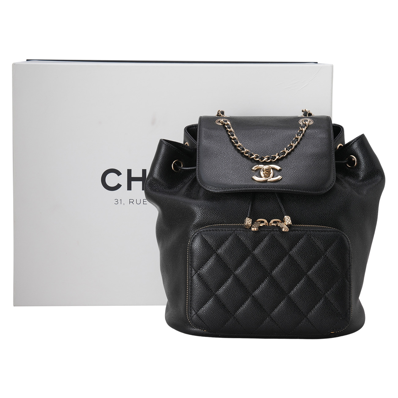 CHANEL(USED)샤넬 A93748 캐비어 비니지스 어피니티 백팩