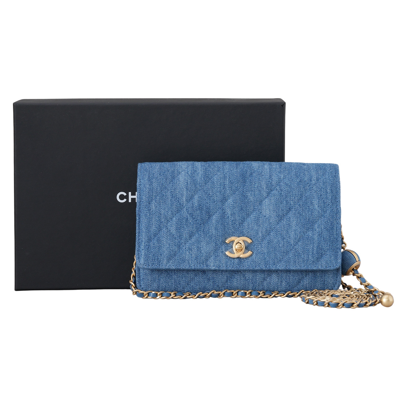 CHANEL(USED)샤넬 AP1450 데님 골든볼 WOC