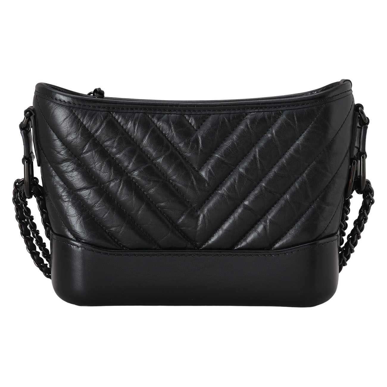 CHANEL(USED)샤넬 쉐브론 가브리엘 호보백 스몰 루테늄 메탈