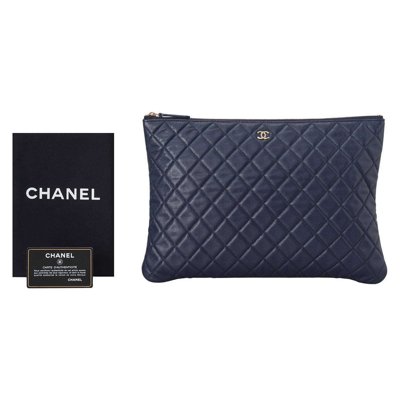 CHANEL(USED)샤넬 캐비어 클래식 클러치 라지
