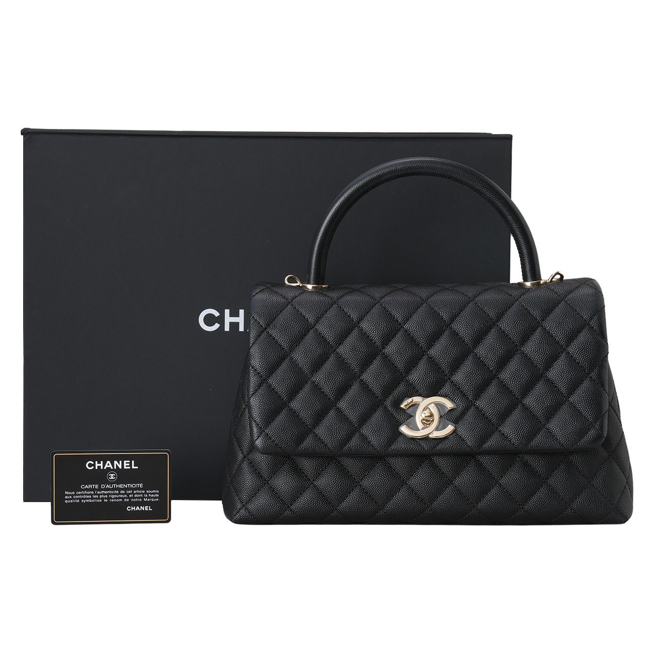 CHANEL(USED)샤넬 캐비어 코코핸들 미듐