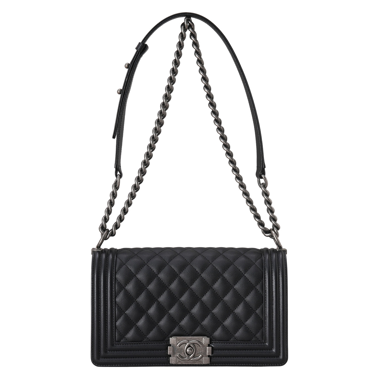 CHANEL(USED)샤넬 캐비어 보이샤넬 미듐 플랩백