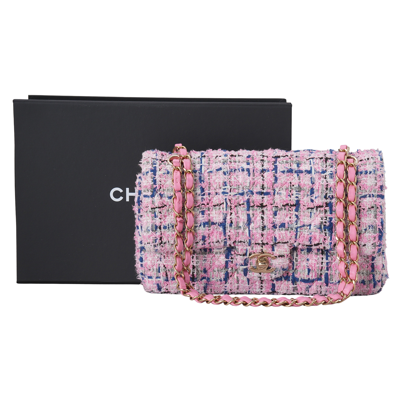 CHANEL(USED)샤넬 트위드 클래식 미듐 플랩백