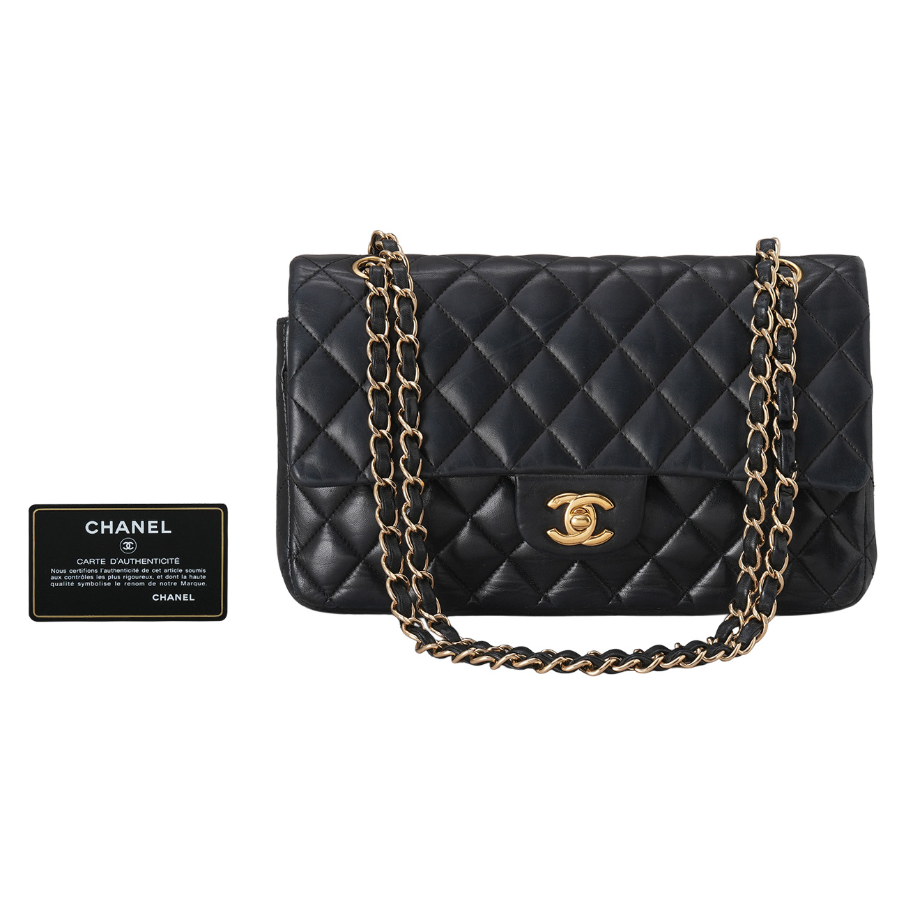 CHANEL(USED)샤넬 램스킨 클래식 미듐