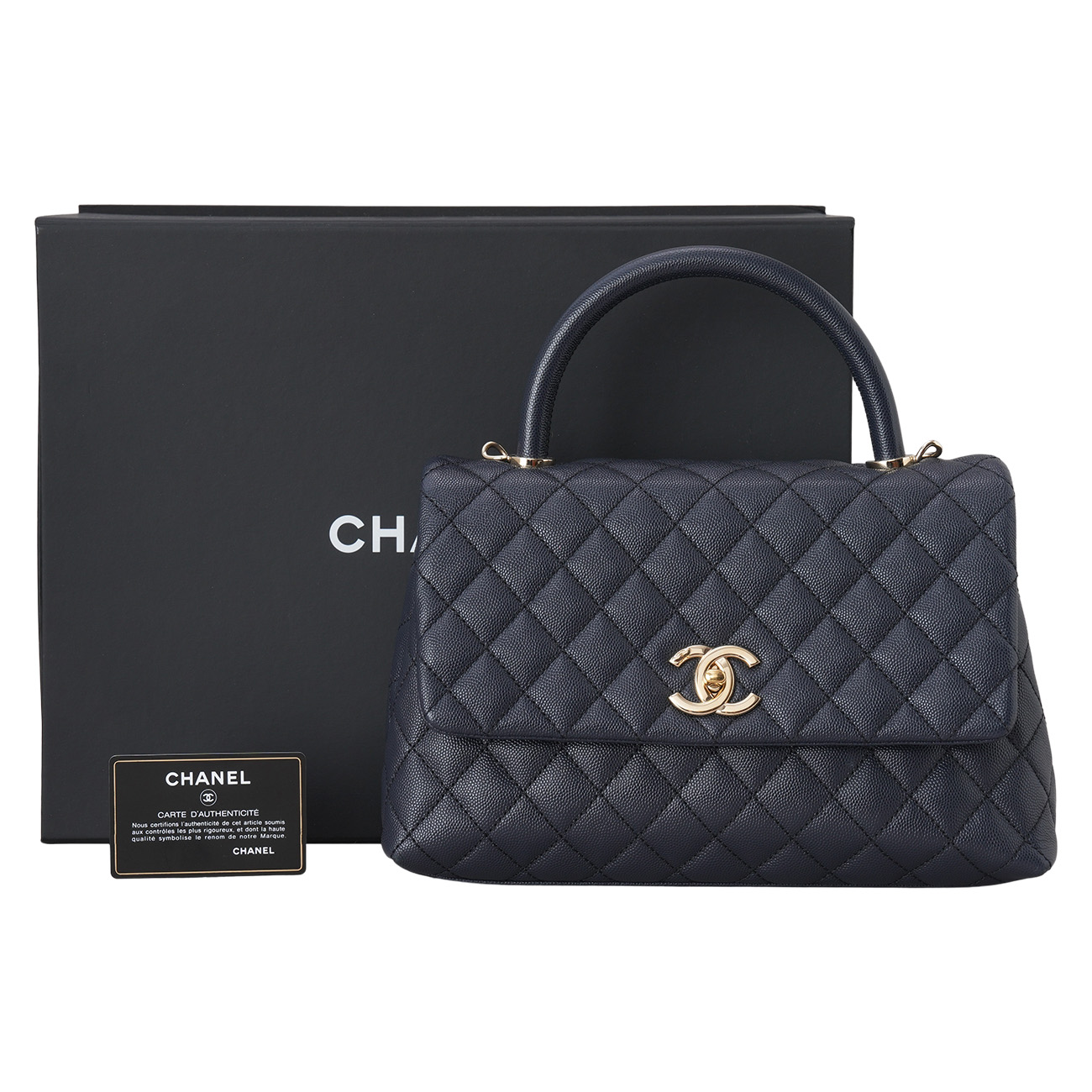 CHANEL(USED)샤넬 캐비어 코코핸들28