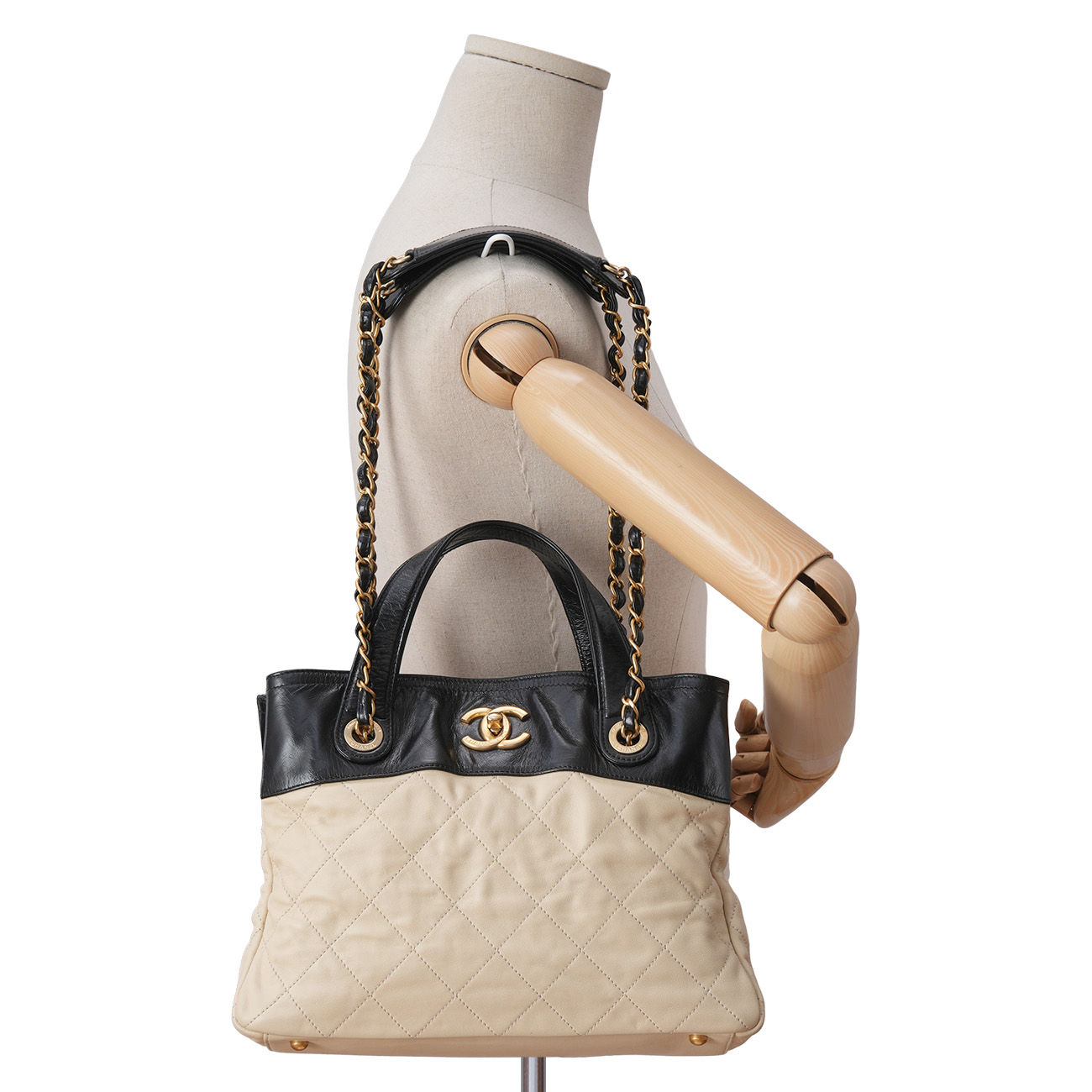 CHANEL(USED)샤넬 시즌 CC로고 탑 핸들겸 숄더백