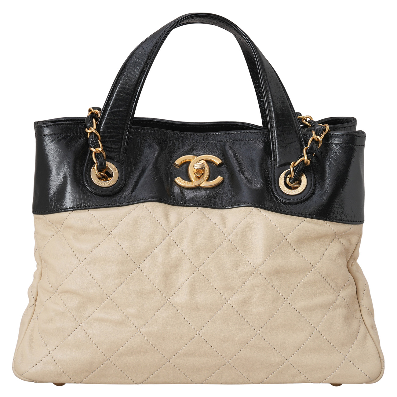 CHANEL(USED)샤넬 시즌 CC로고 탑 핸들겸 숄더백