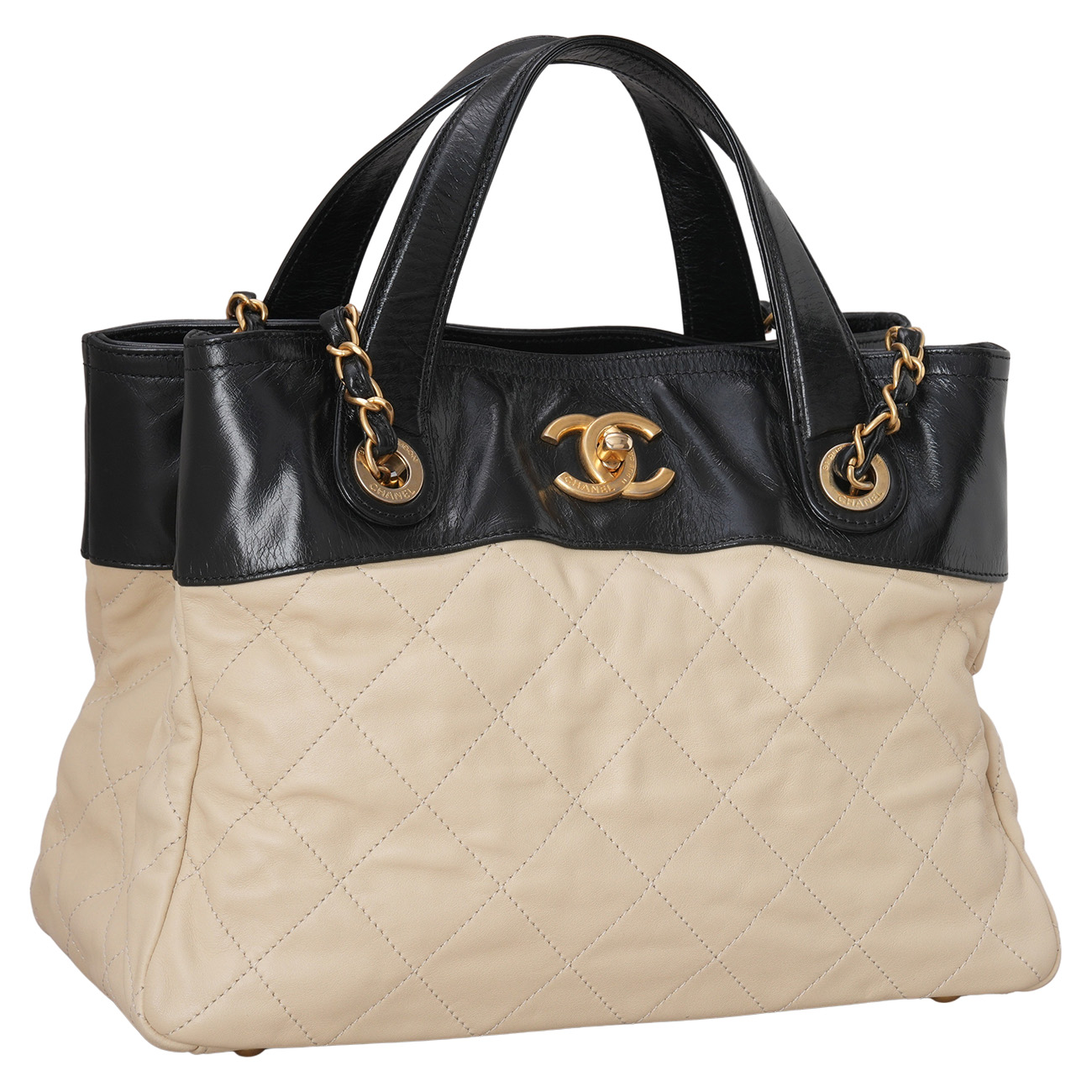 CHANEL(USED)샤넬 시즌 CC로고 탑 핸들겸 숄더백