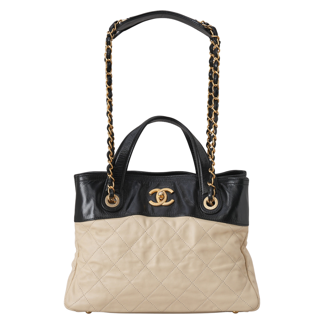 CHANEL(USED)샤넬 시즌 CC로고 탑 핸들겸 숄더백