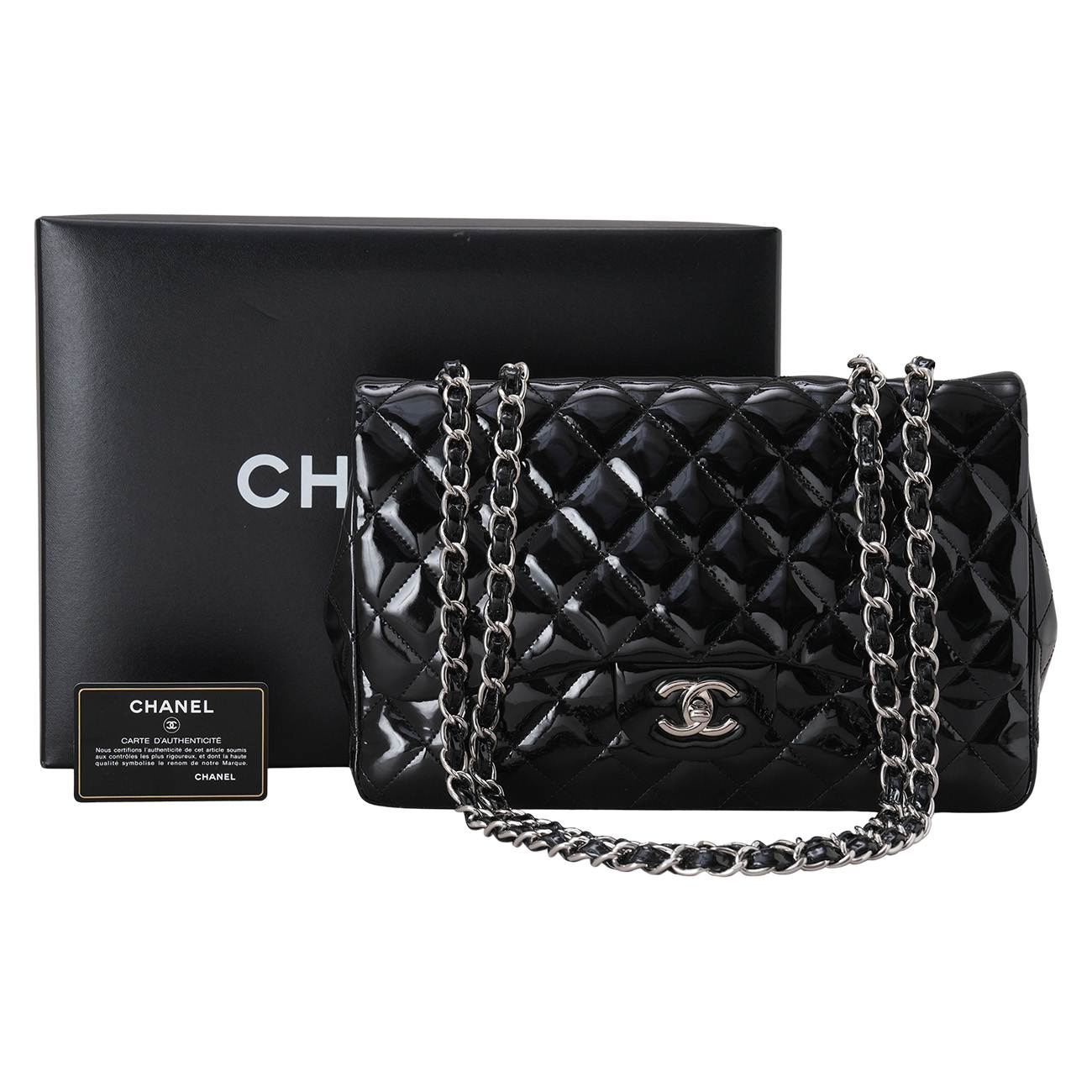 CHANEL(USED)샤넬 페이던트 클래식 점보 원플랩백