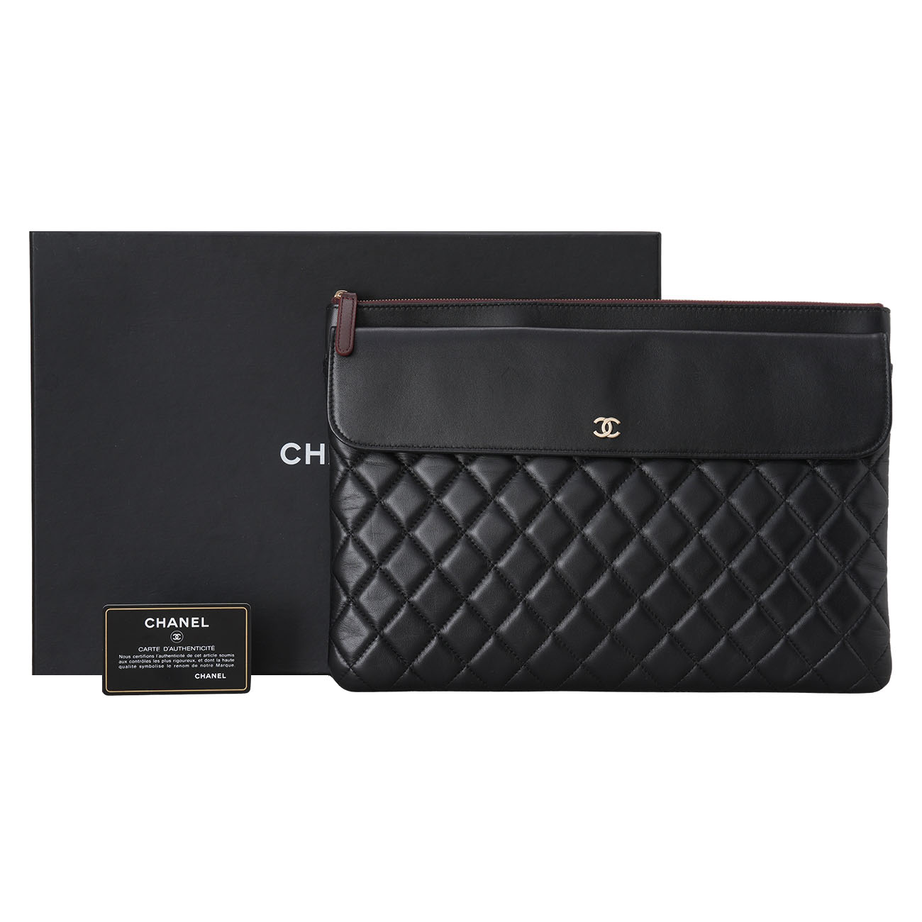 CHANEL(USED)샤넬 시즌 플랩 클러치 라지