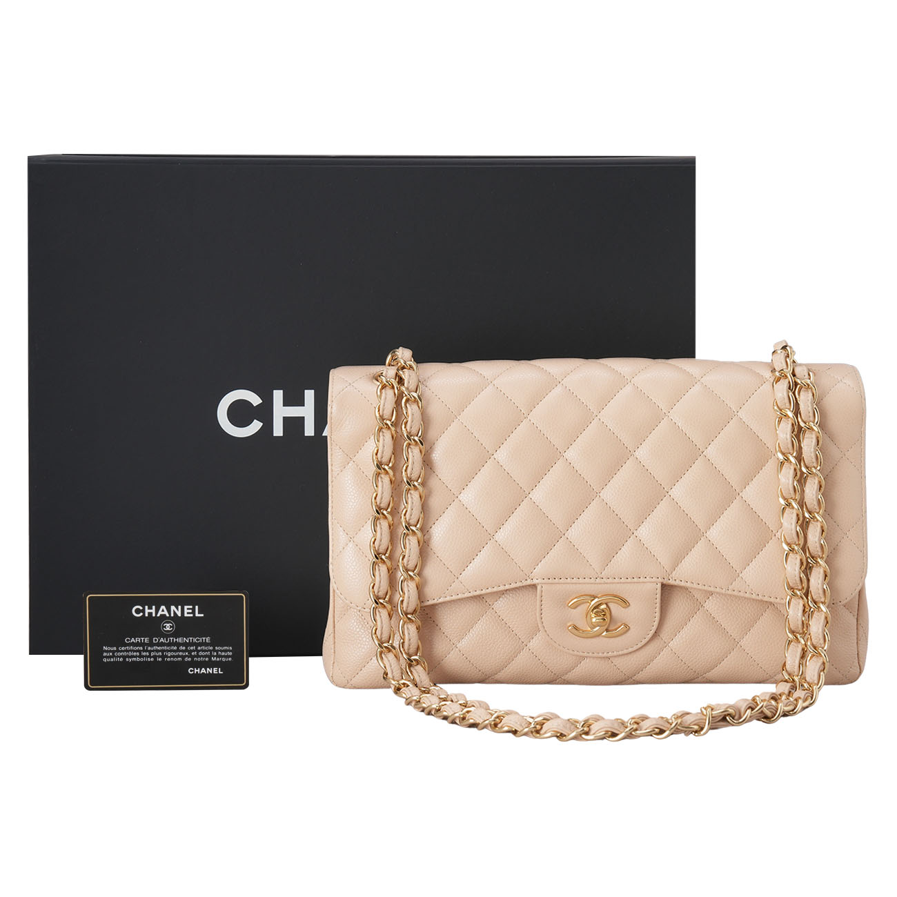 CHANEL(USED)샤넬 캐비어 클래식 점보 플랩백