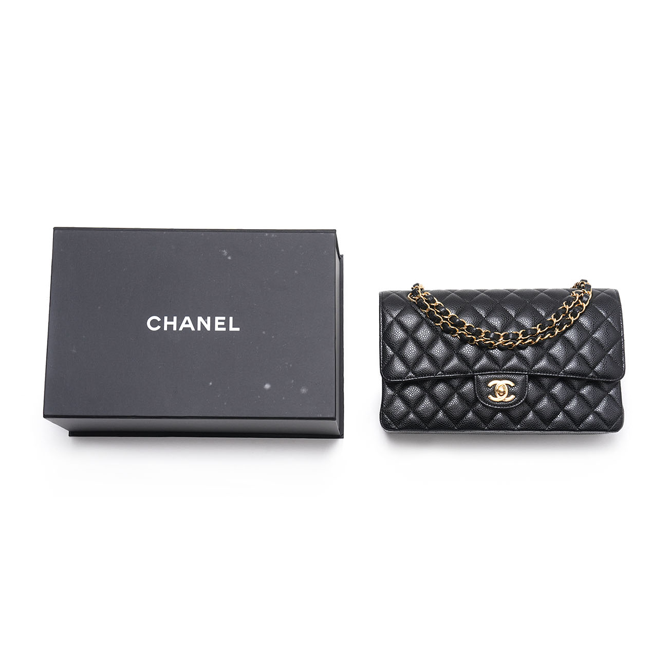 CHANEL(USED)샤넬 A01112 캐비어 클래식 미듐 플랩백