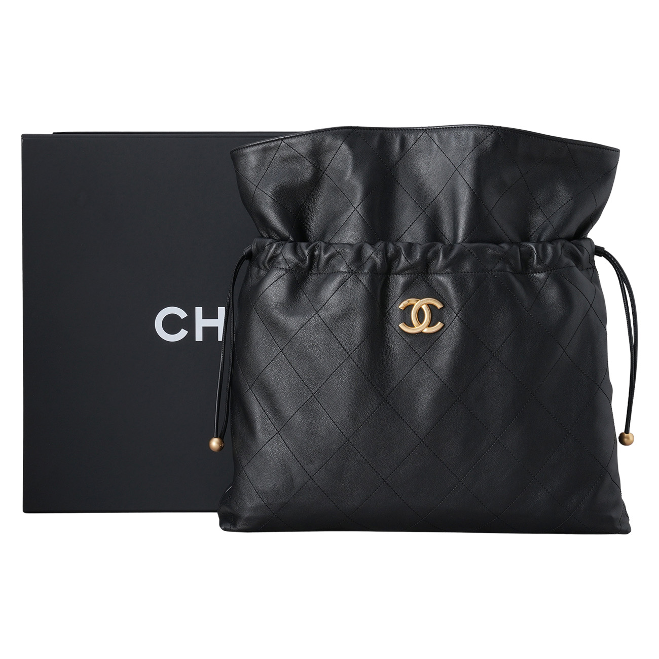 CHANEL(USED)샤넬 드로스트링 체인 토트백