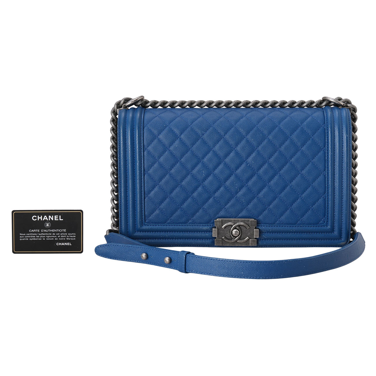 CHANEL(USED)샤넬 A92193 캐비어 보이샤넬 뉴미듐 플랩백