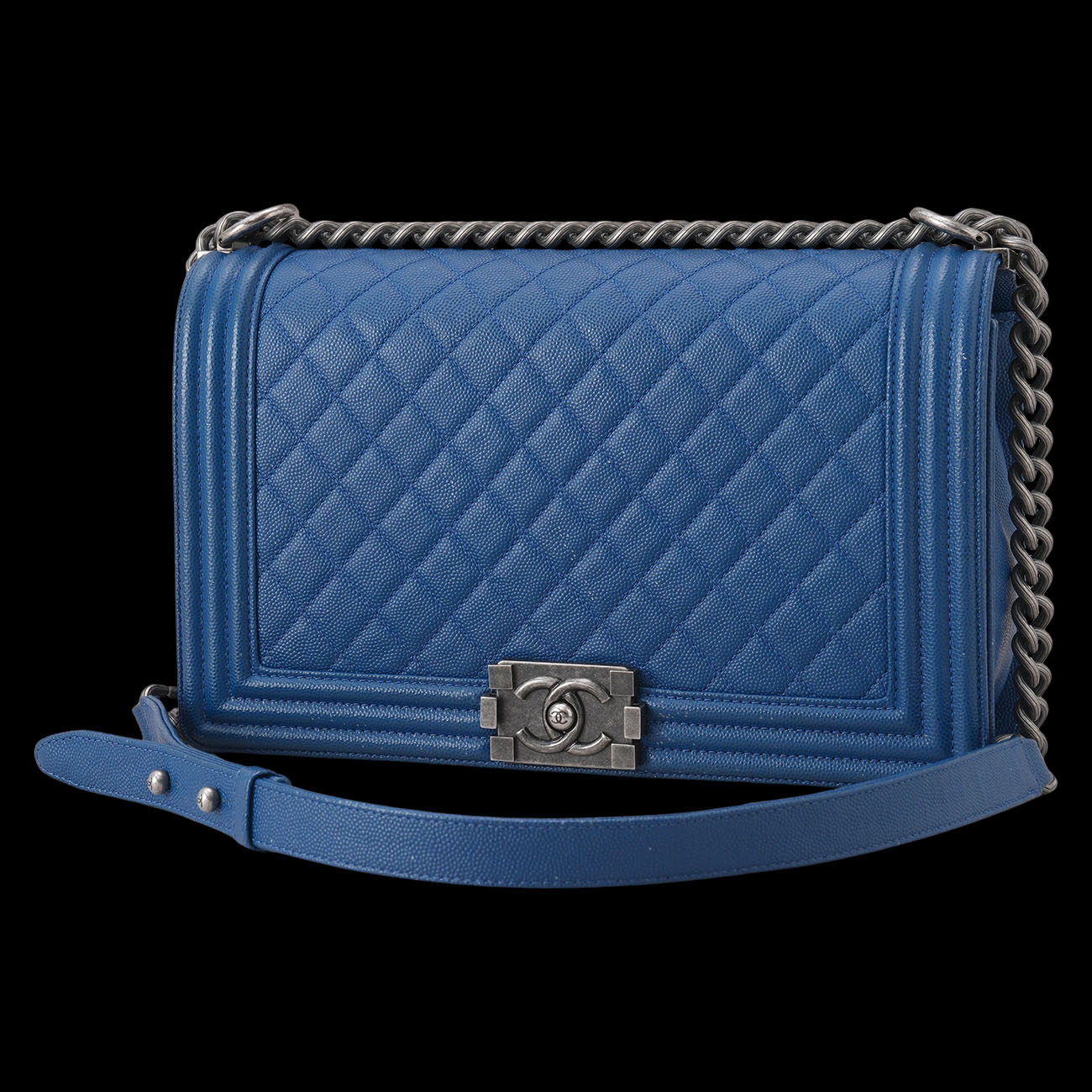 CHANEL(USED)샤넬 A92193 캐비어 보이샤넬 뉴미듐 플랩백