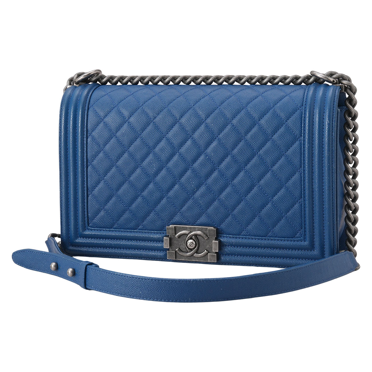 CHANEL(USED)샤넬 A92193 캐비어 보이샤넬 뉴미듐 플랩백