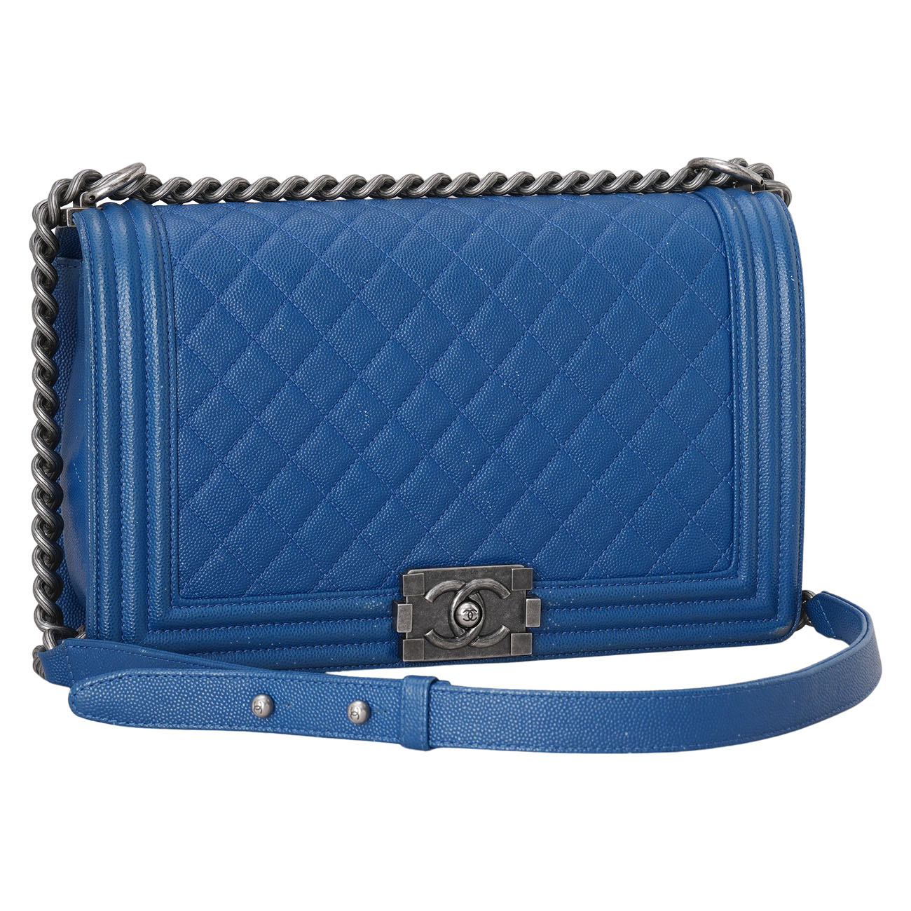 CHANEL(USED)샤넬 A92193 캐비어 보이샤넬 뉴미듐 플랩백