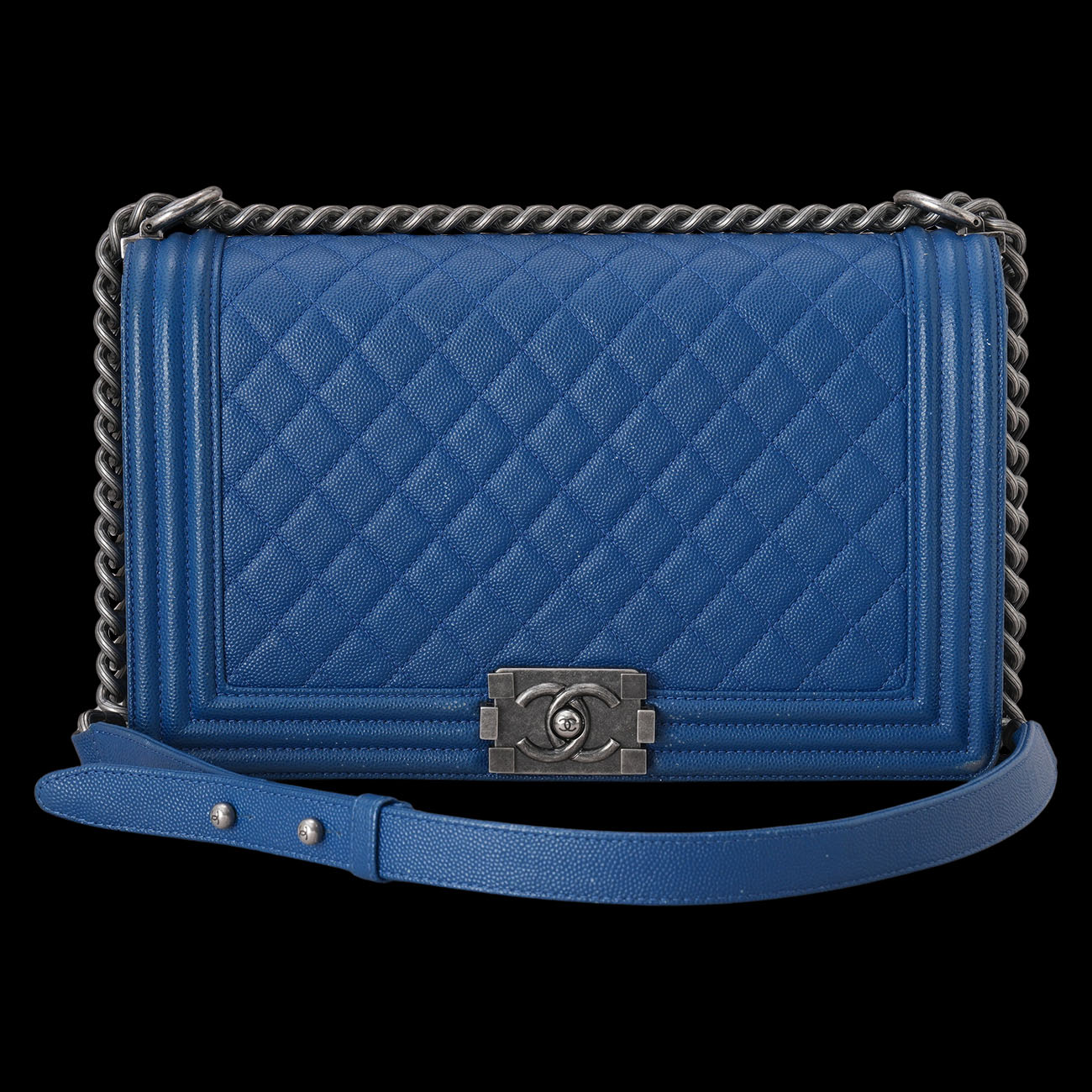 CHANEL(USED)샤넬 A92193 캐비어 보이샤넬 뉴미듐 플랩백