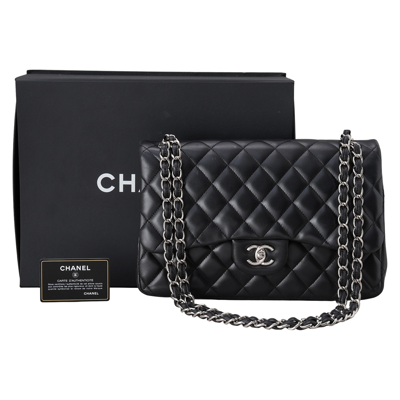 CHANEL(USED)샤넬 램스킨 클래식 점보 플랩백