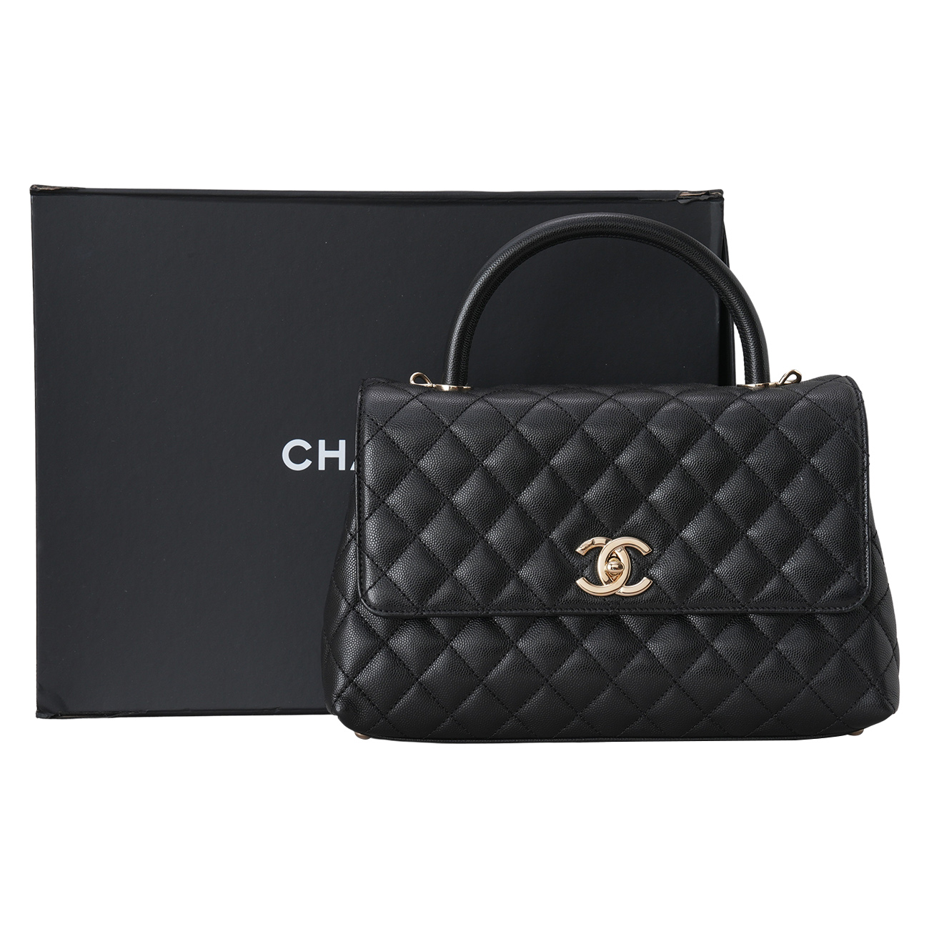 CHANEL(USED)샤넬 캐비어 코코핸들 미듐