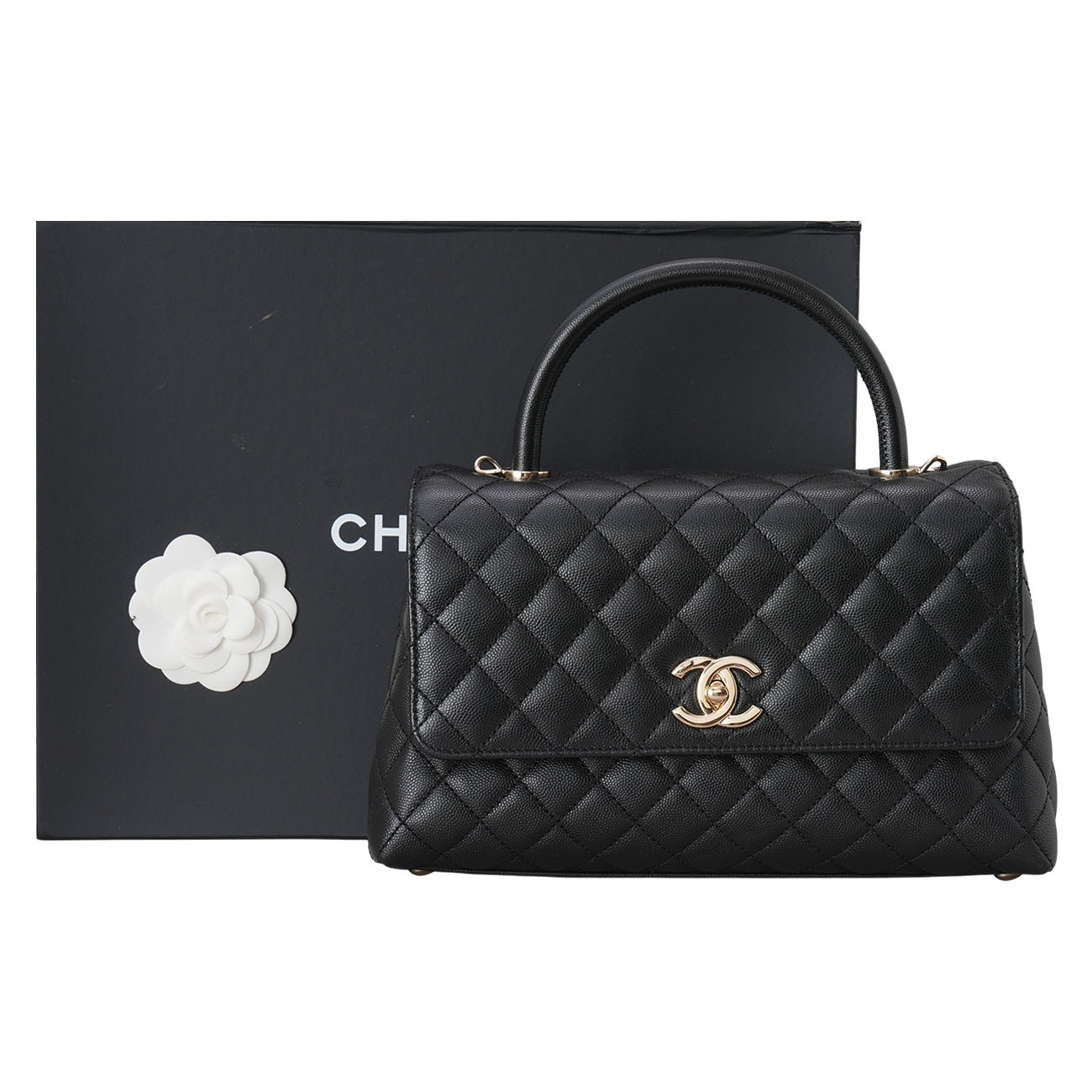 CHANEL(USED)샤넬 캐비어 코코핸들 미듐