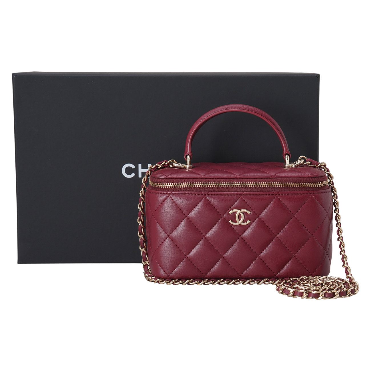 CHANEL(USED)샤넬 베니티 탑핸들 체인 숄더백