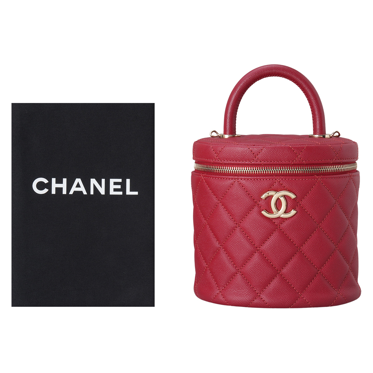 CHANEL(USED)샤넬 라운드 베니티 탑핸들