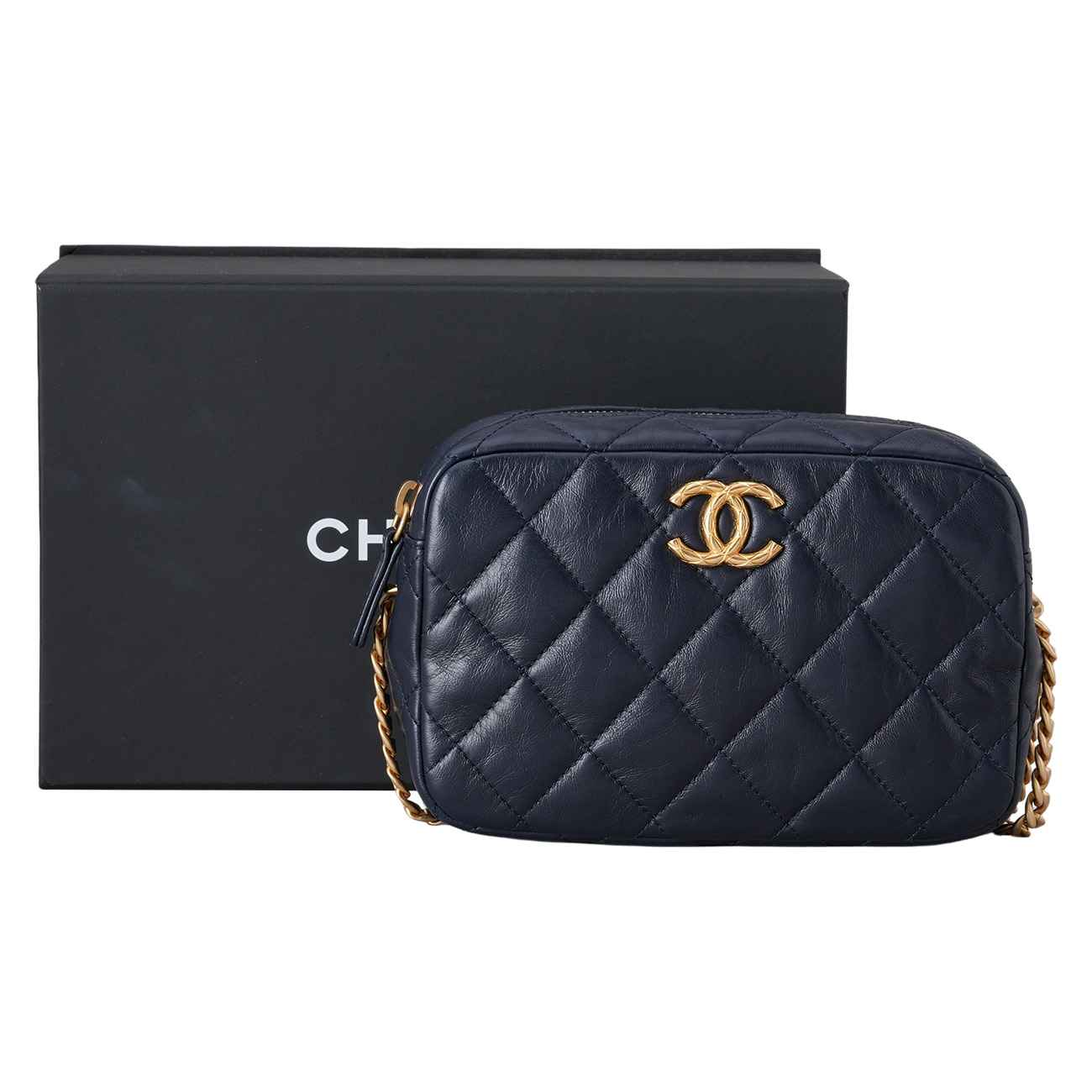 CHANEL(USED)샤넬 AS3610 시즌 램스킨 미니 카메라백