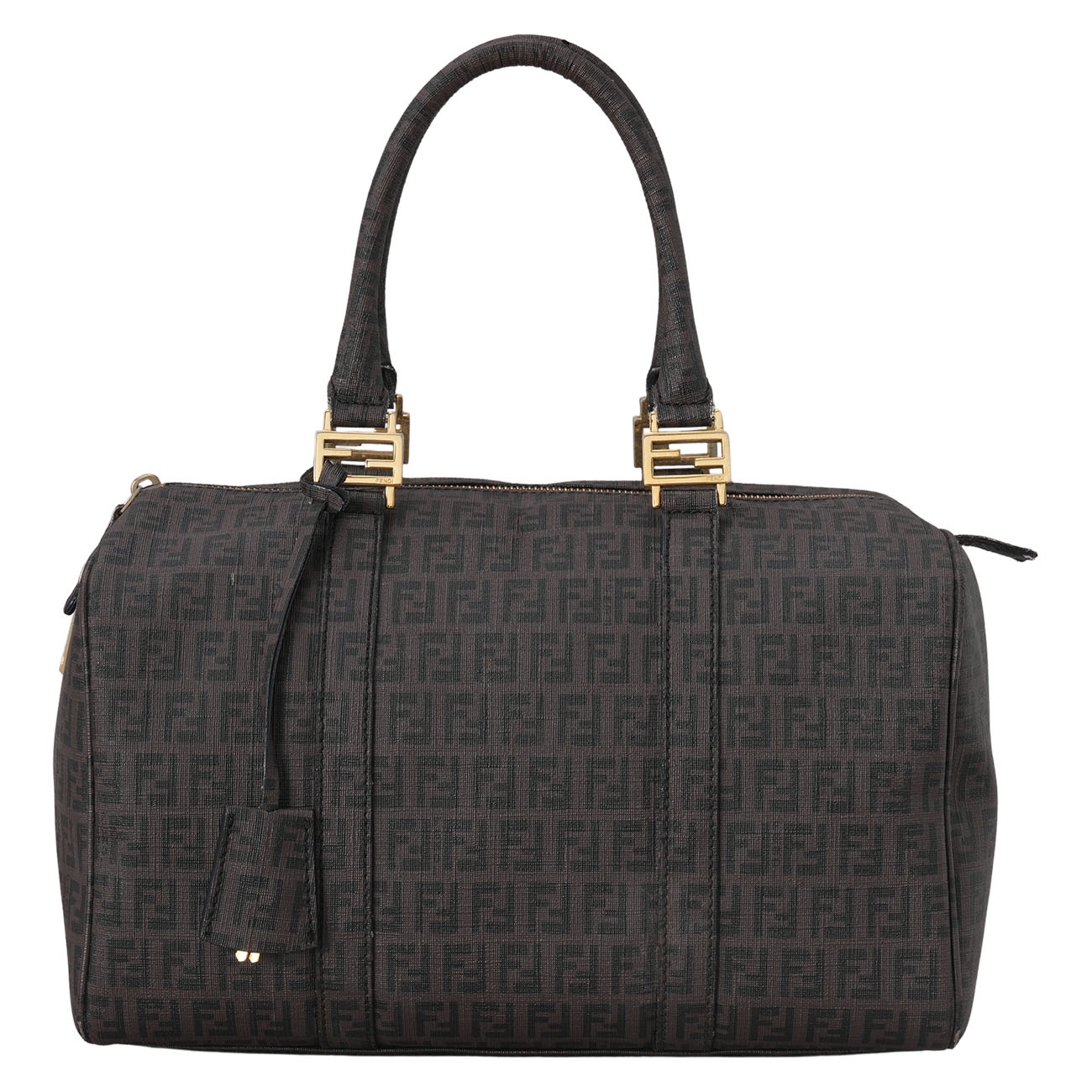 FENDI(USED)펜디 8BL098 FF 패브릭 보스턴 백