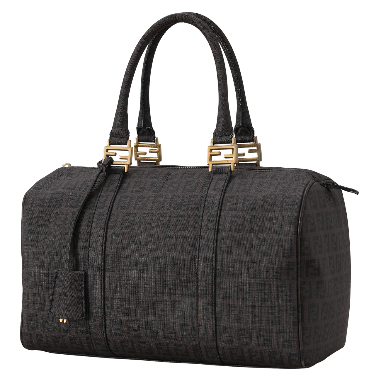 FENDI(USED)펜디 8BL098 FF 패브릭 보스턴 백