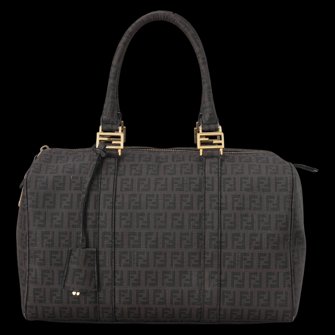FENDI(USED)펜디 8BL098 FF 패브릭 보스턴 백