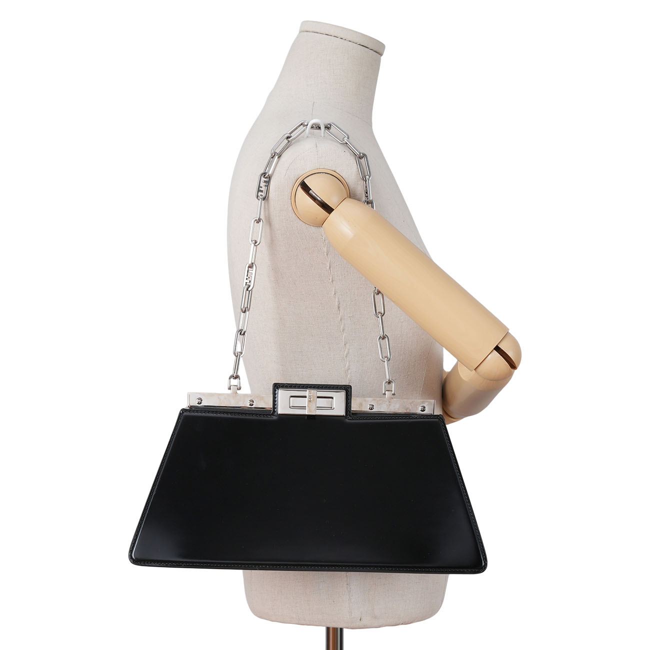 FENDI(USED)펜디 8BN340 피카부 컷 체인 미듐 숄더백