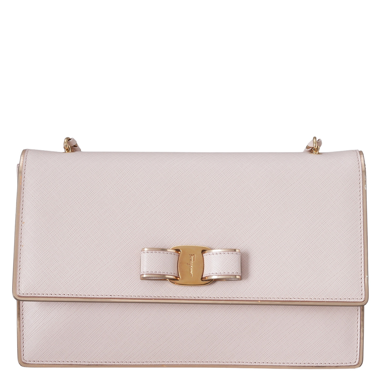 FERRAGAMO(USED)페레가모 바라리본 체인 숄더백