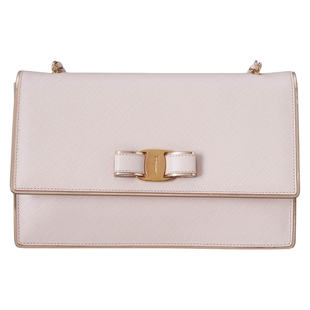 FERRAGAMO(USED)페레가모 바라리본 체인 숄더백