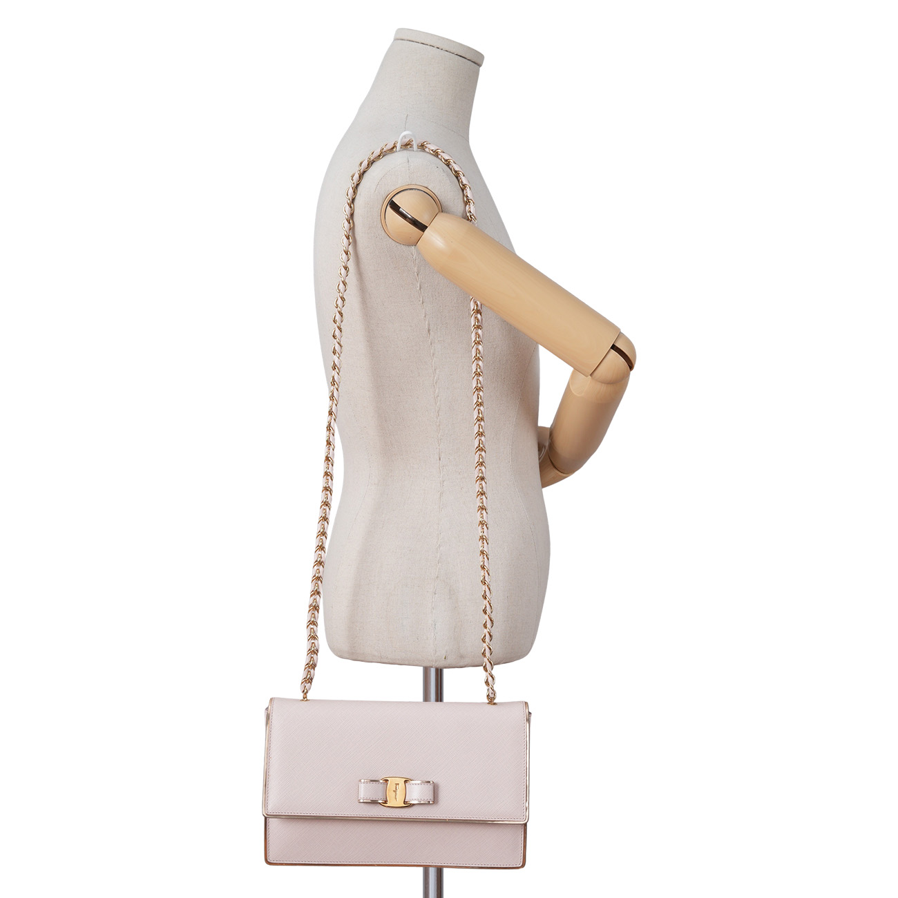 FERRAGAMO(USED)페레가모 바라리본 체인 숄더백
