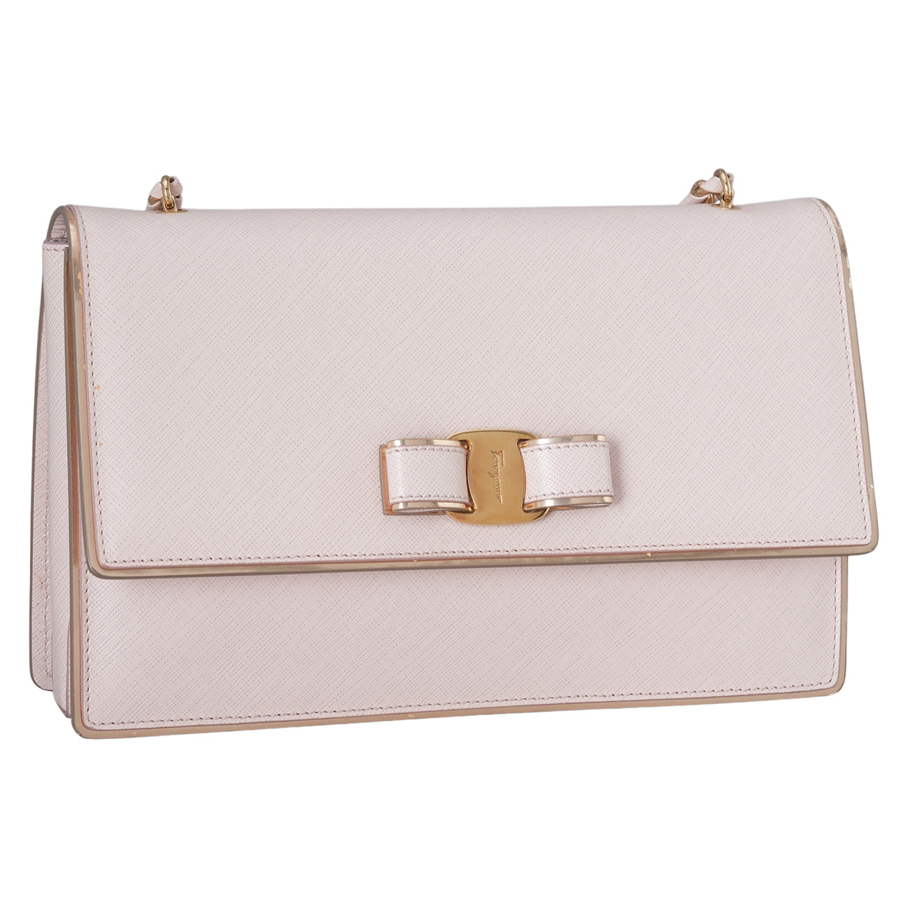 FERRAGAMO(USED)페레가모 바라리본 체인 숄더백